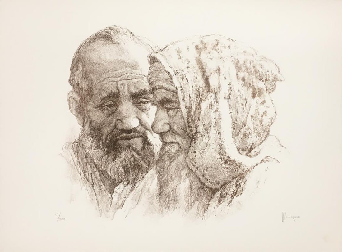 William Weintraub - Thinkers: Artist: William Weintraub Title: Thinkers Dimensions: 26in. by 18in. Edition: Numbered from the Rare Limited Edition Medium: Lithograph on Paper Condition: Excellent Signature Details: Hand Signed by