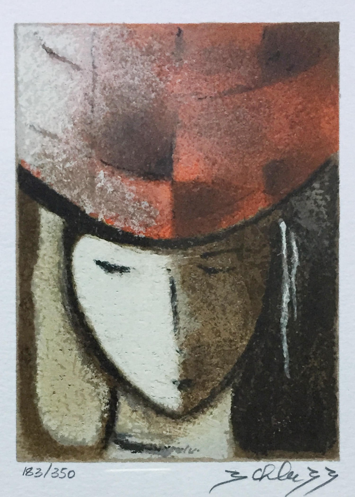 David Schluss - Mistique Ginger: Artist: David Schluss Title: Mistique Ginger Dimensions: 6 3/4in. by 5in. Edition: From the Rare Limited Edition of 350 Medium: Serigraph in Colors on Paper Condition: Excellent Signature Details: