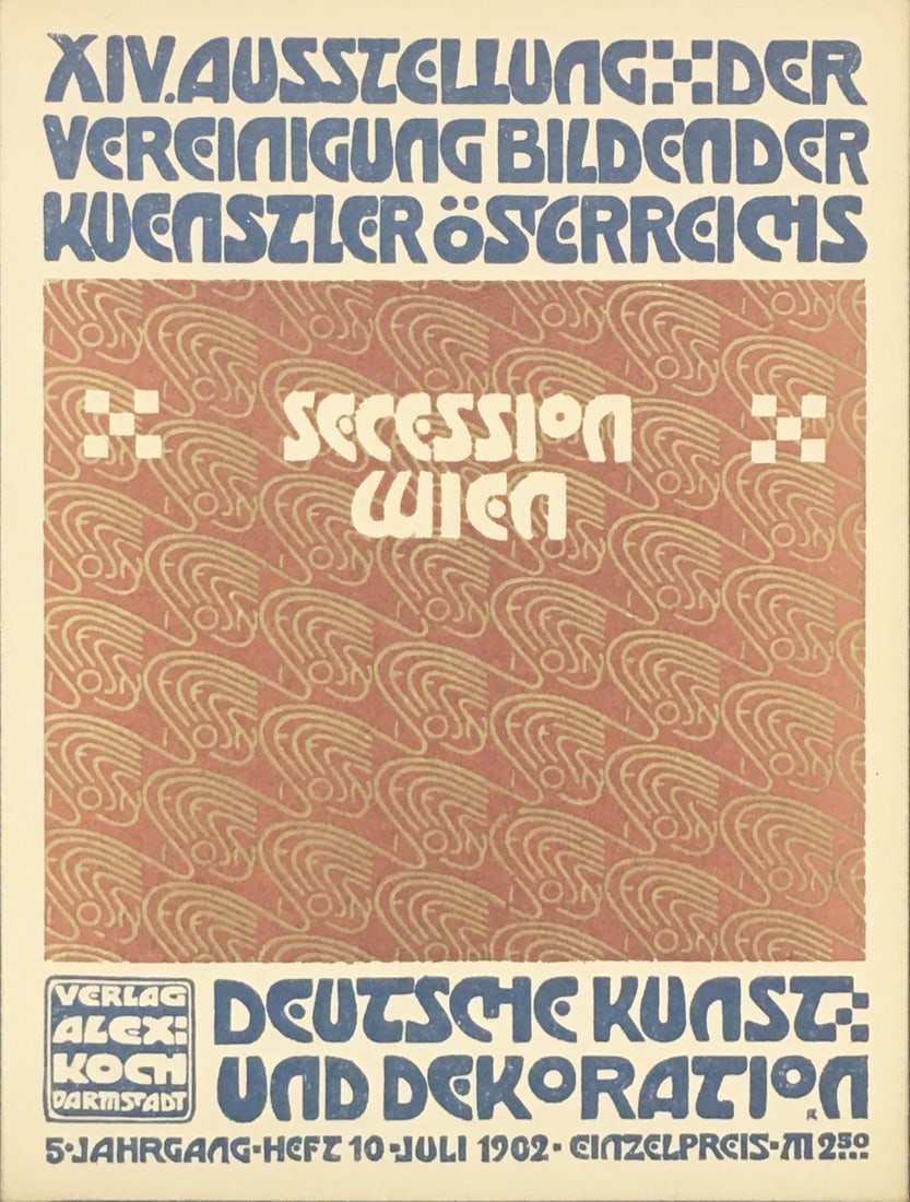 Alfred Roller - Secession Exhibition Poster: Artist: Alfred Roller Title: Secession Exhibition Poster Year: 1902 Dimensions: 10 1/2in. by 7 3/4in. Edition: From the Rare Limited Edition Medium: Lithograph in Colors on Paper Comes with Letter of