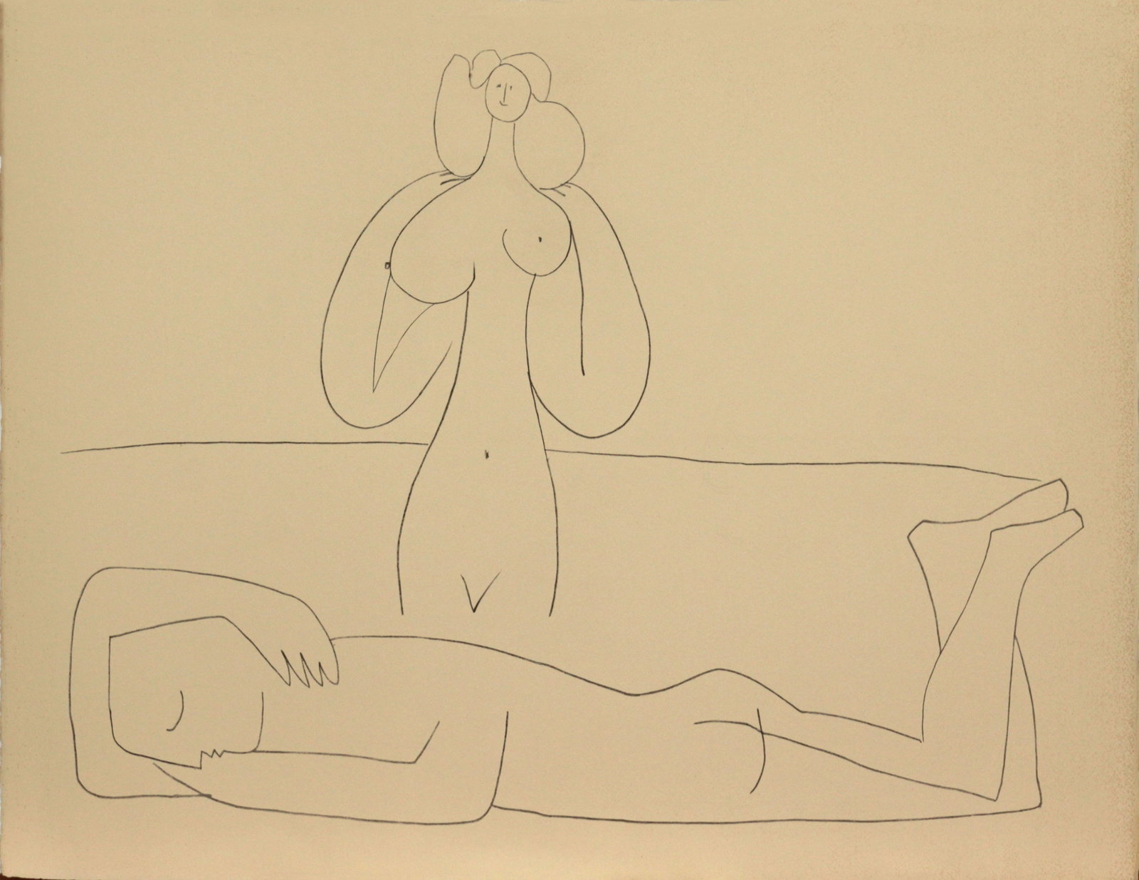 Pablo Picasso - Untitled from "Mes dessins d'Antibes": Artist: Pablo Picasso Title: Untitled from "Mes dessins d'Antibes" Year: 1946 Dimensions: 20in. by 26in. Edition: Numbered From the Rare Limited Deluxe French Edition of 200</