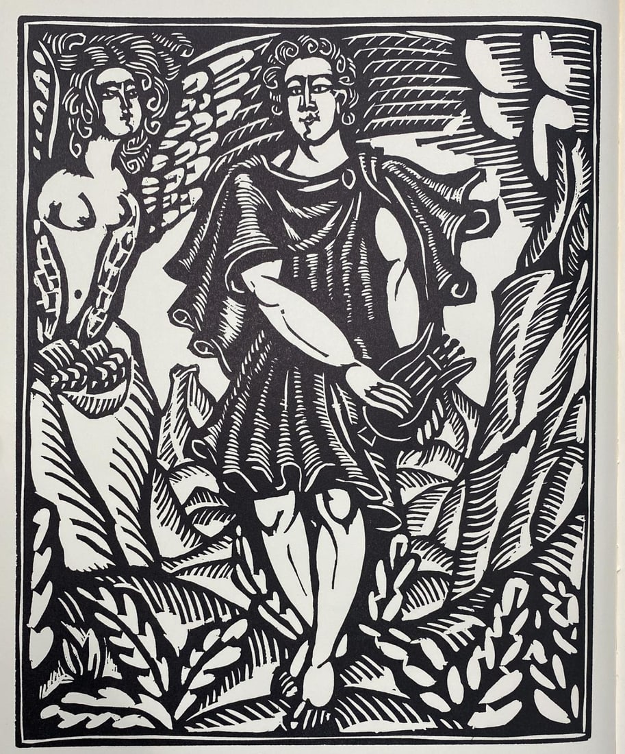 Raoul Dufy - Orphee IV: Artist: Raoul Dufy Title: Orphee IV Year: 1977 Dimensions: 10in. by 13in. Edition: From the rare limited edition Publisher: The Metropolitan Museum of Art New York Suite: Le Bestiare ou Cortege