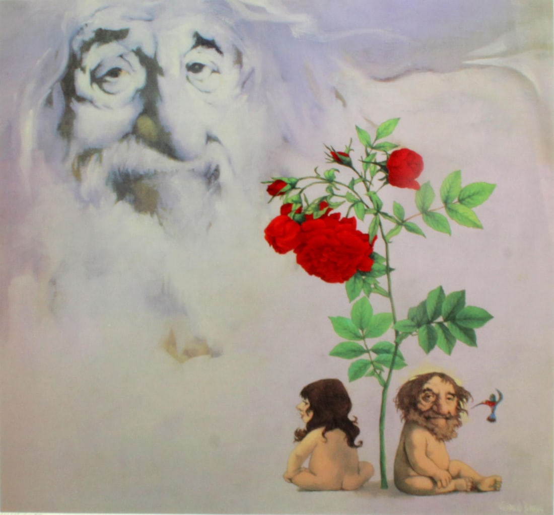 Charles Bragg - The Garden of Eden: Artist: Charles Bragg Title: The Garden of Eden Year: 1993 Dimensions: 18in. by 18in. Edition: From the rare limited edition of 950 Medium: Original offset lithograph on paper Condition: Excellent