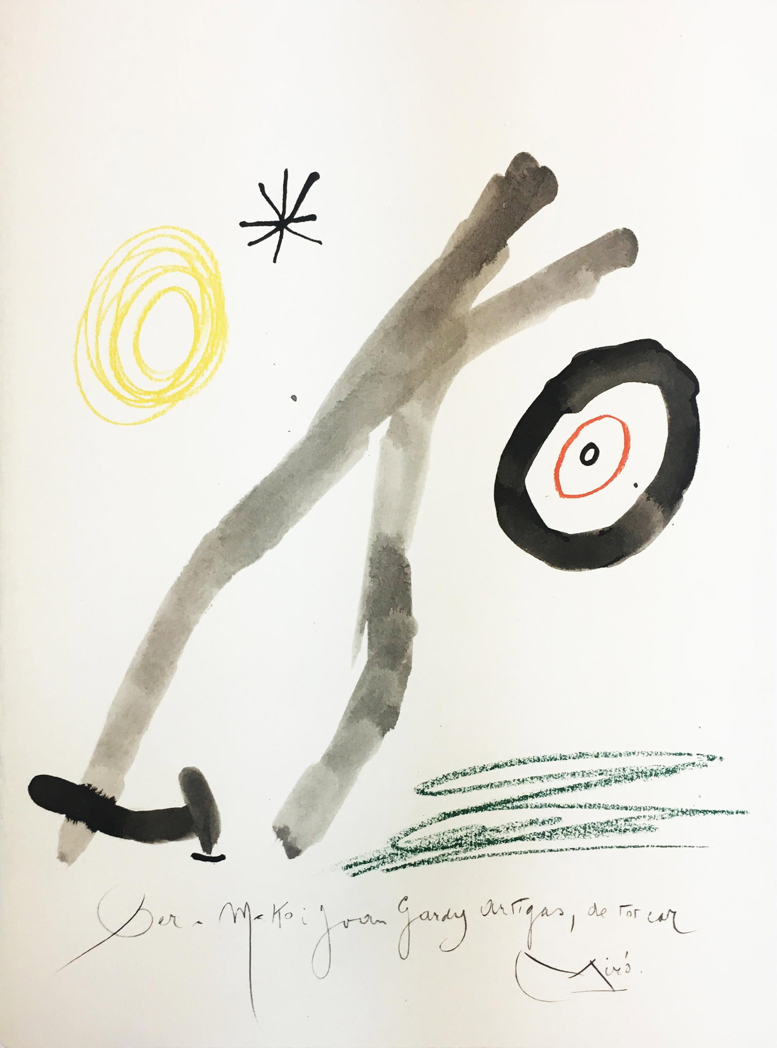 Joan Miro (After) - Pour M Joan Gardy Artigas: Artist: Joan Miro (After) Title: Pour M Joan Gardy Artigas Year: 1964 Dimensions: 15in. by 11in. Edition: From the rare limited edition Publisher: XXe Siecle Pa