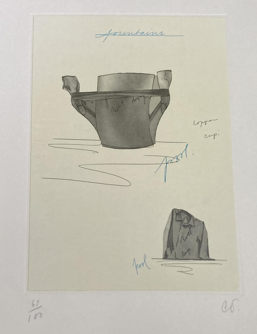 Claes Oldenburg - Notes in Hand 6: Artist: Claes Oldenburg Title: Notes in Hand 6 Year: 1972 Dimensions: 8in. by 10in. Edition: From the rare limited edition of 100 Publisher: Professional Prints Suite: Notes in Hand Medium: