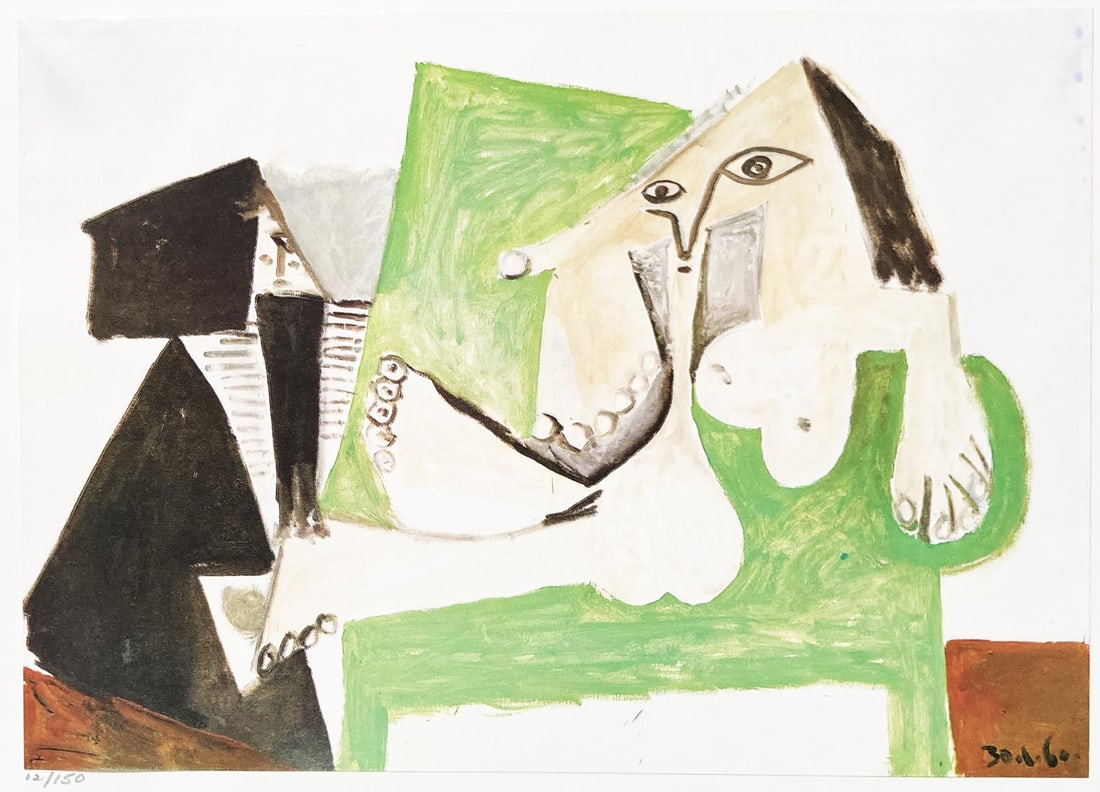 Pablo Picasso - 30.1.60 (After): Artist: Pablo Picasso Title: 30.1.60 Year: 1964 Dimensions: 12in. by 10.5in. Edition: From the Rare Limited Edition Publisher: Editions Cercle d'Art Paris Suite: Les Dames de Mougins Medium: