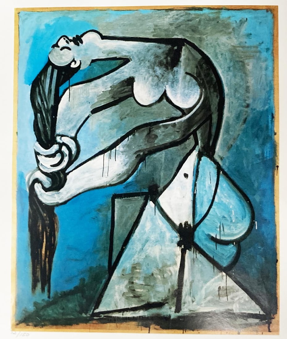 Pablo Picasso - 7.10.52 (After): Artist: Pablo Picasso Title: 7.10.52 Year: 1964 Dimensions: 12in. by 10.5in. Edition: From the Rare Limited Edition of 150 Publisher: Editions Cercle d'Art Paris Suite: Les Dames de Mougins Medium: