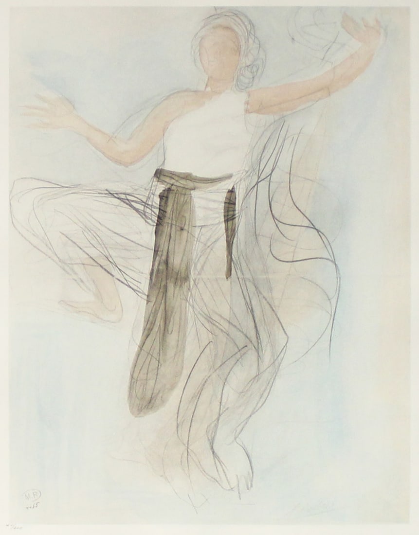 Auguste Rodin - Aquarelle VIII: Artist: Auguste Rodin Title: Aquarelle VIII Year: 1949 Dimensions: 12 5/8 x 17 1/2 in. Edition: From the Rare Limited Edition of 600 Publisher: Librairie des Arts Decoratifs, Paris Suite: Douze