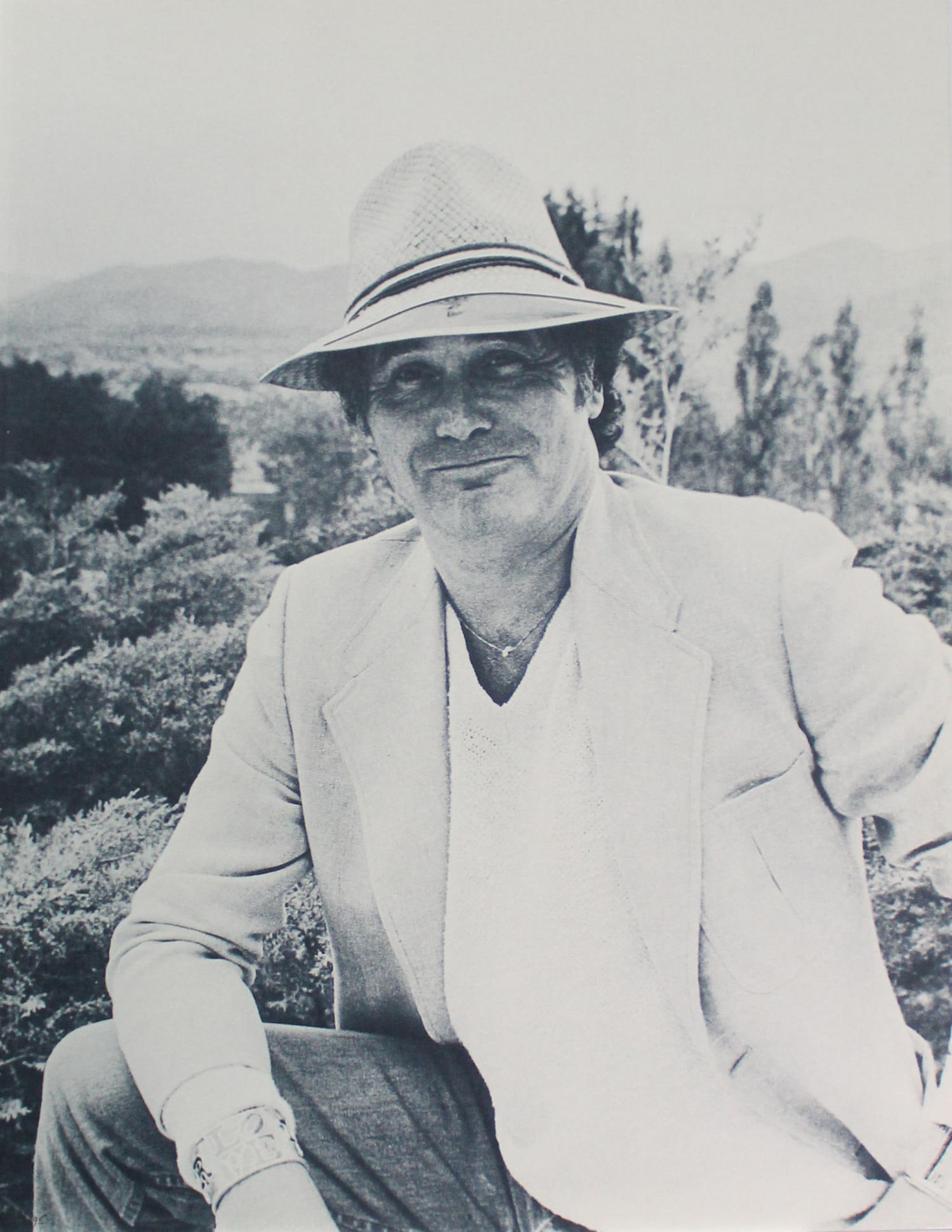 Robert Indiana - Portrait with Panama Hat: Artist: Robert Indiana Title: Portrait with Panama Hat Year: 1997 Dimensions: 22in. by 17in. Edition: From the rare limited edition of 395 Suite: The American D