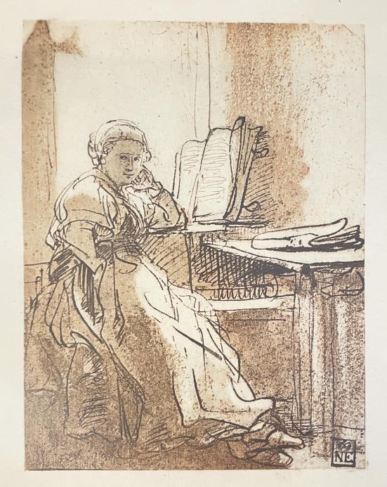 Rembrandt van Rijn (After) - Saskiam Sitting by a Window: Artist: Rembrandt van Rijn (After) Title: Saskiam Sitting by a Window Dimensions: 7in. by 8 1/2in. Edition: From the rare limited edition Medium: Original heliograuvre on paper Condition: Excellent