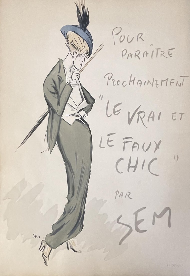 Sem (Georges Goursat) - Plate 37 From Success: Artist: Sem (Georges Goursat) Title: Plate 37 From Success Year: 1913 Dimensions: 12 3/4in. by 18in. Edition: From the rare limited edition Publisher: Fourbourg