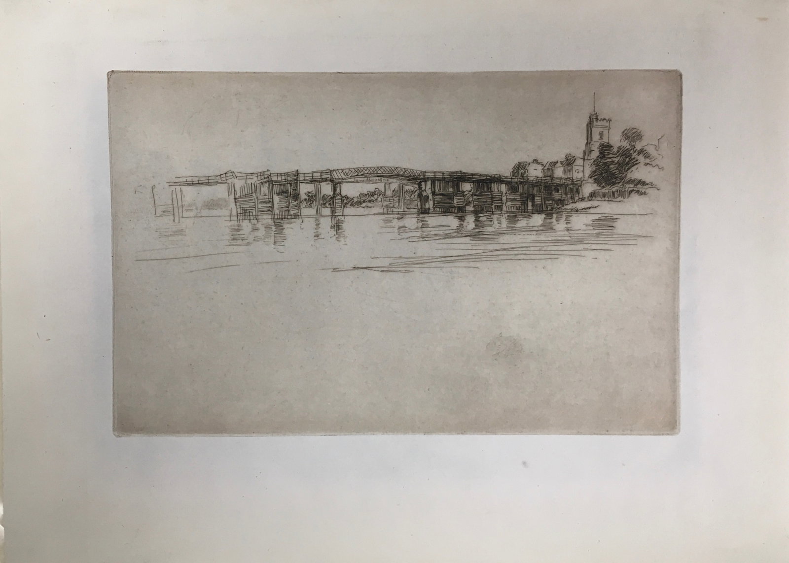 James McNeill Whistler (After) - The Little Putney, No. 1 (Little Putney Bridge): Artist: James McNeill Whistler (After) Title: The Little Putney, No. 1 (Little Putney Bridge) Year: 1879 Dimensions: 5 1/4 x 8 1/8 in. Edition: From the rare limited edition</