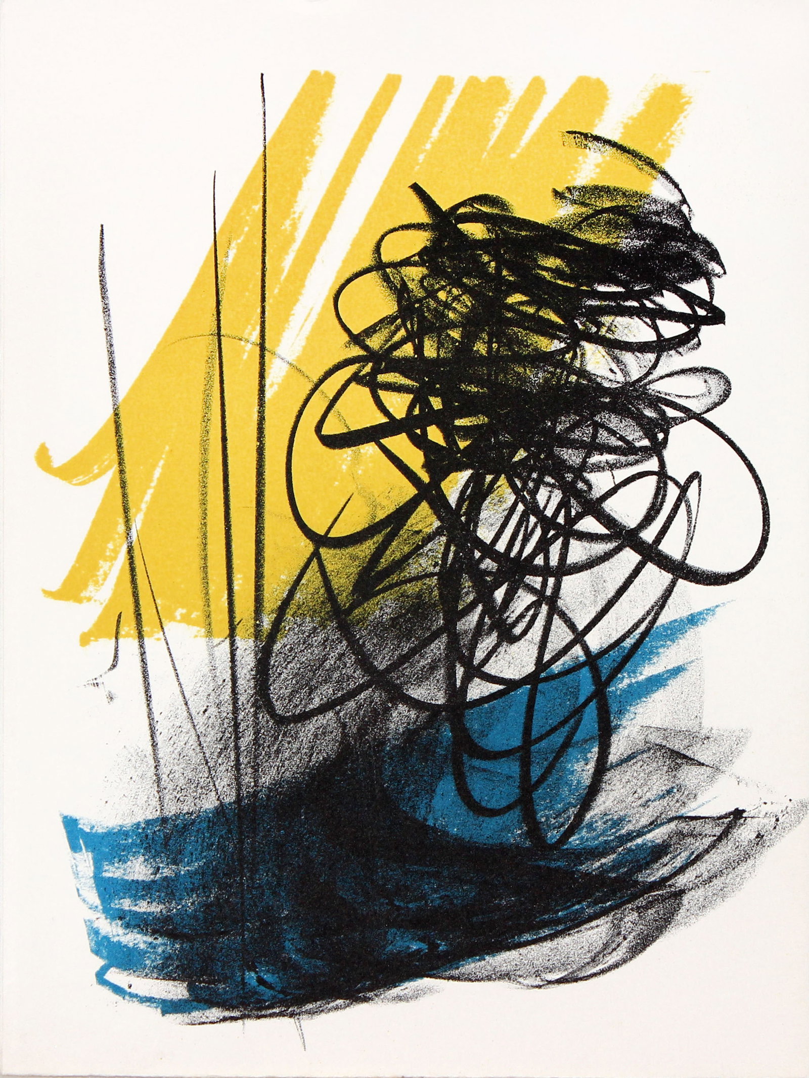 Hans Hartung - San Lazzaro: Artist: Hans Hartung Title: San Lazzaro Year: 1975 Dimensions: 14 x 10 in. Edition: From the rare limited edition of 575 Medium: Original lithograph on paper Condition: Excellent Comes with Letter of