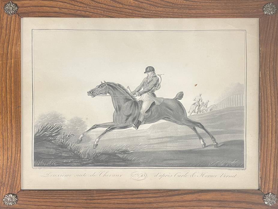 Horace Vernet - Quatriene Suite de Chevaux no 15: Artist: Horace Vernet Title: Quatriene Suite de Chevaux no 15 Year: 1820 Dimensions: 15 1/2in. by 18 1/2in. Edition: From the rare limited edition Publisher: Paris Rue St. Lazare Medium: Original