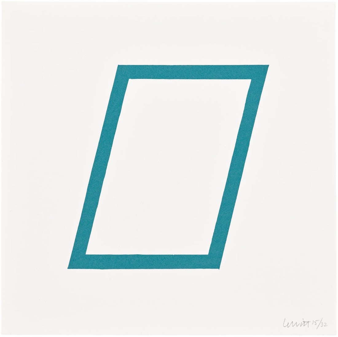 Sol LeWitt - Plate 15 (from Five Geometric Figures in Five Colors): Artist: Sol LeWitt Title: Plate 15 (from Five Geometric Figures in Five Colors) Year: 1986 Dimensions: 9 3/4 x 9 3/4 in. Edition: 15 from the limited edition of 32