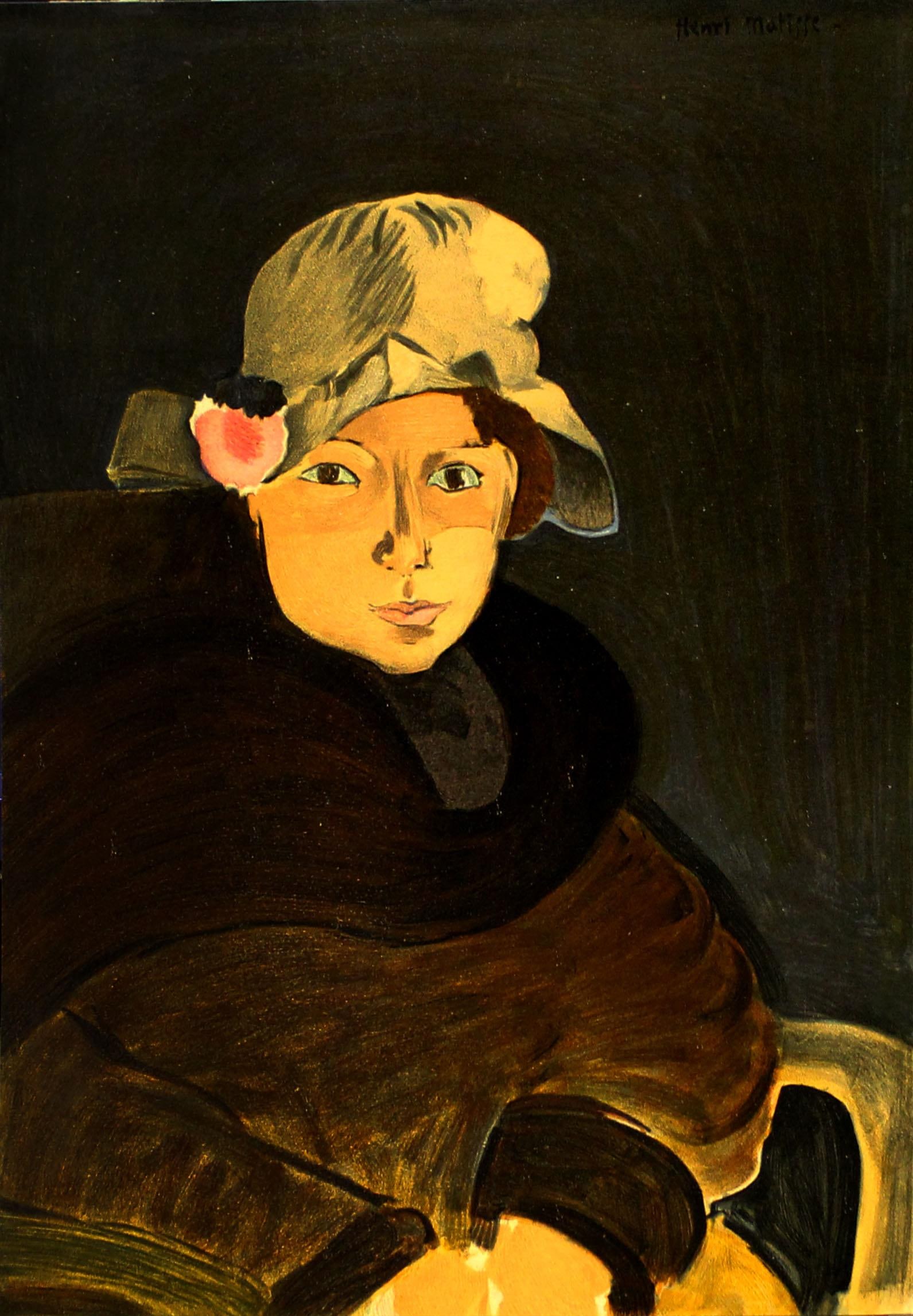Henri Matisse (After) - Brown Eyes: Artist: Henri Matisse (After) Title: Brown Eyes Year: 1918 Dimensions: 7in. by 9 1/2in. Edition: From the rare limited edition Suite: Portraits Mediu