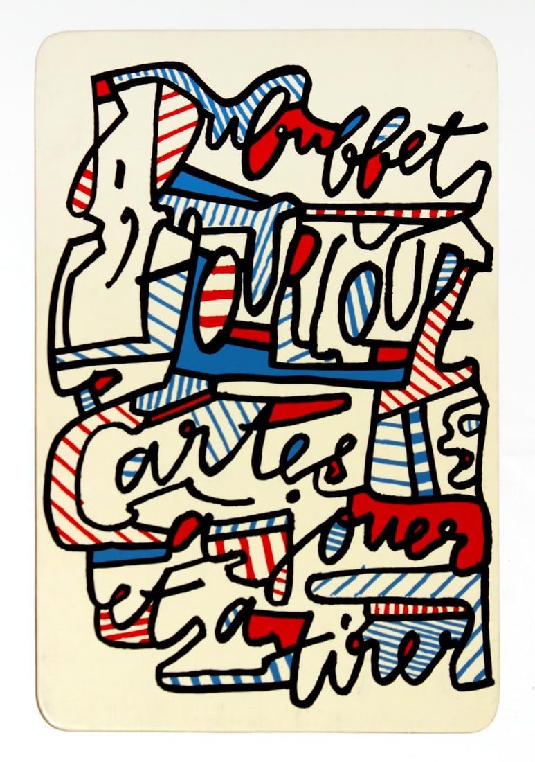 Jean Dubuffet - Banque de l'Hourloupe Title Card: Artist: Jean Dubuffet Title: Banque de l'Hourloupe Title Card Year: 1967 Dimensions: 10.5in. by 7in. Edition: From the limited edition of 350 Publisher: Editions Alecto London Suite: Banque de