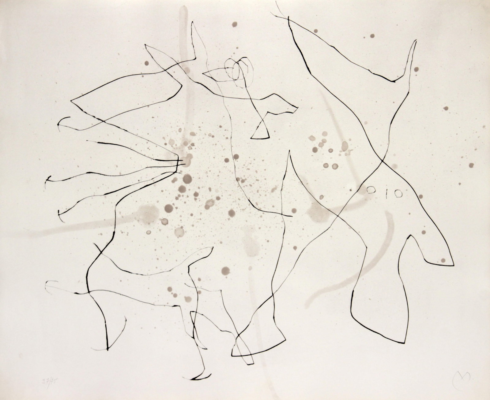 Joan Miro - Untitled IV from "Flux de l: Artist: Joan Miro Title: Untitled IV from "Flux de l'Aimant" Year: 1964 Dimensions: 19in. by 23in. Edition: 37 form the limited edition of 75 Publisher: Atelier