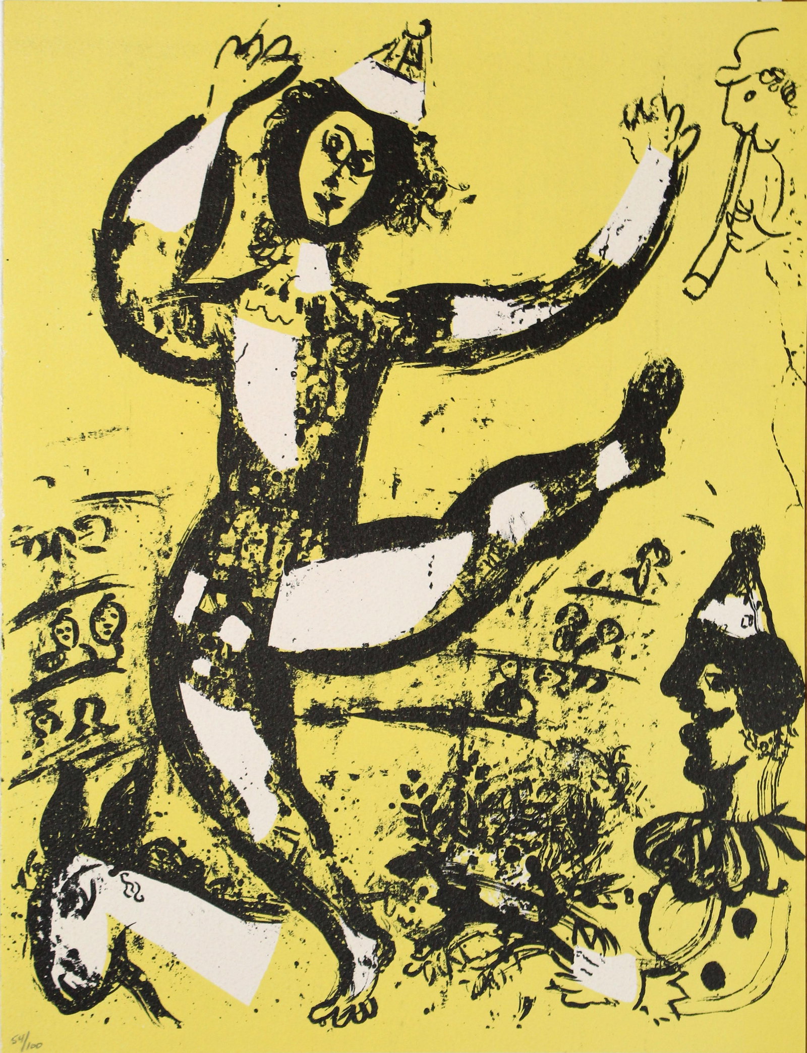 Marc Chagall - The Circus: Artist: Marc Chagall Title: The Circus Year: 1960 Dimensions: 12.5in. by 9.5in. Edition: From the rare limited edition Publisher: Andre Sauret Monte Carlo Suite: The Lithographs of Chagall Volume I