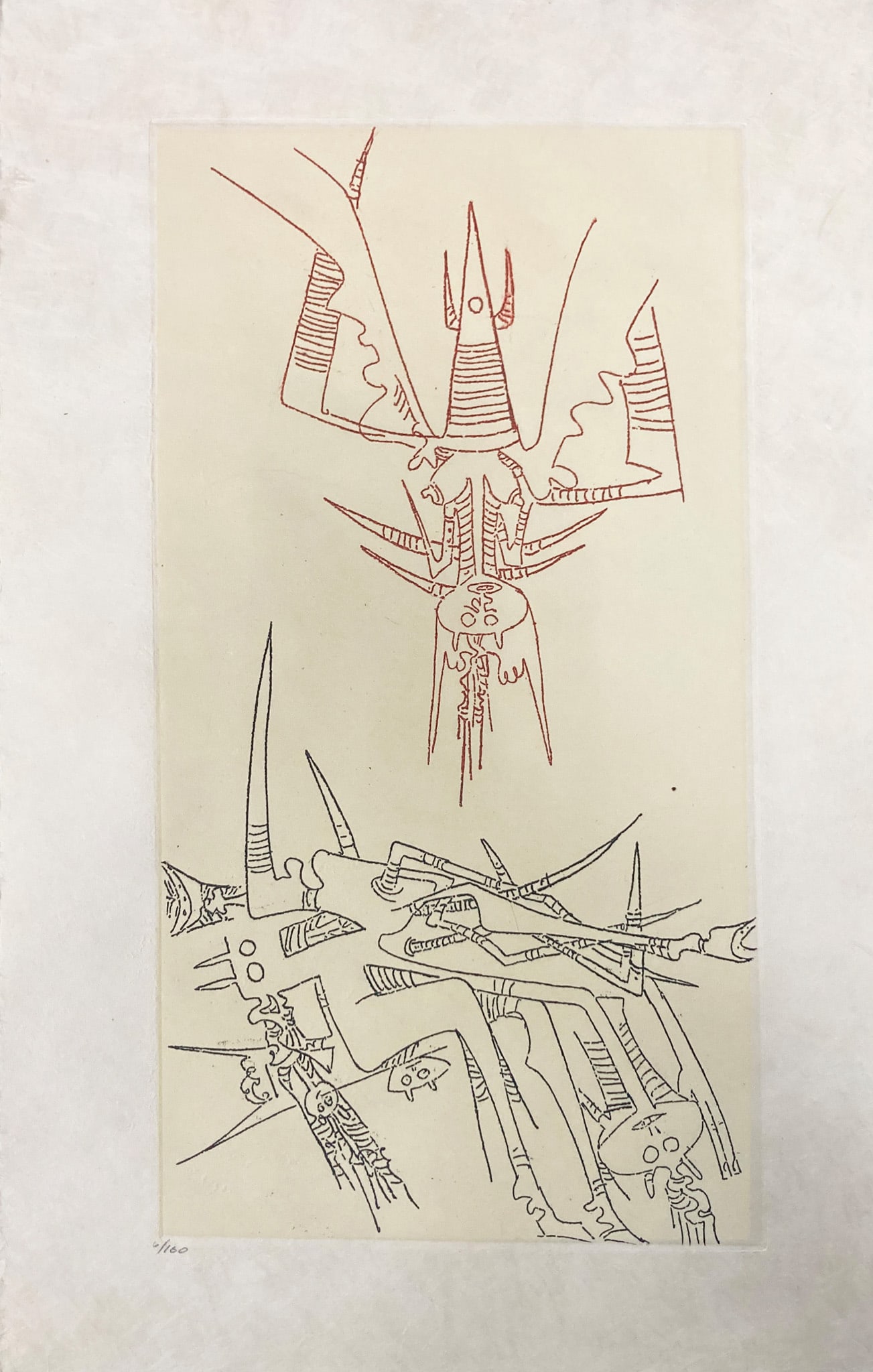 Wilfredo Lam - Untitled 2 from L Antichambre De La Nature: Artist: Wilfredo Lam Title: Untitled 2 from L Antichambre De La Nature Year: 1964 Dimensions: 14 x 8 1/2 in. Edition: Numbered from there rare limited edition of 100 Publisher: Collection Paroles