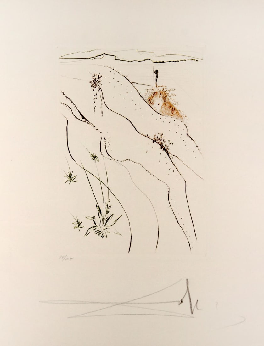 Salvador Dali - Le tonneau: Artist: Salvador Dali Title: Le tonneau Year: 1972 Dimensions: 18in. by 12.2in. Edition: From the limited edition of 124 Publisher: Transworld Art New York City; Freiburg Swizterland Suite: The