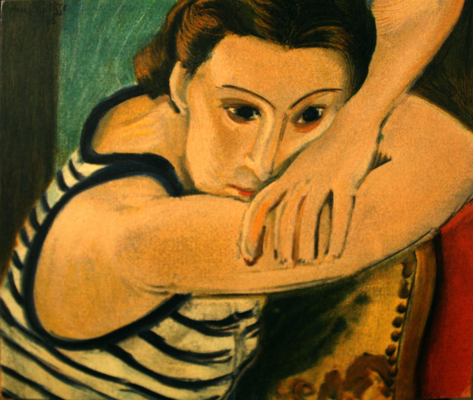 Henri Matisse (After) - Blue Eyes: Artist: Henri Matisse (After) Title: Blue Eyes Year: 1954 Dimensions: 7 1/4in. by 6 1/8in. Edition: From the rare limited edition Suite: Portraits Me