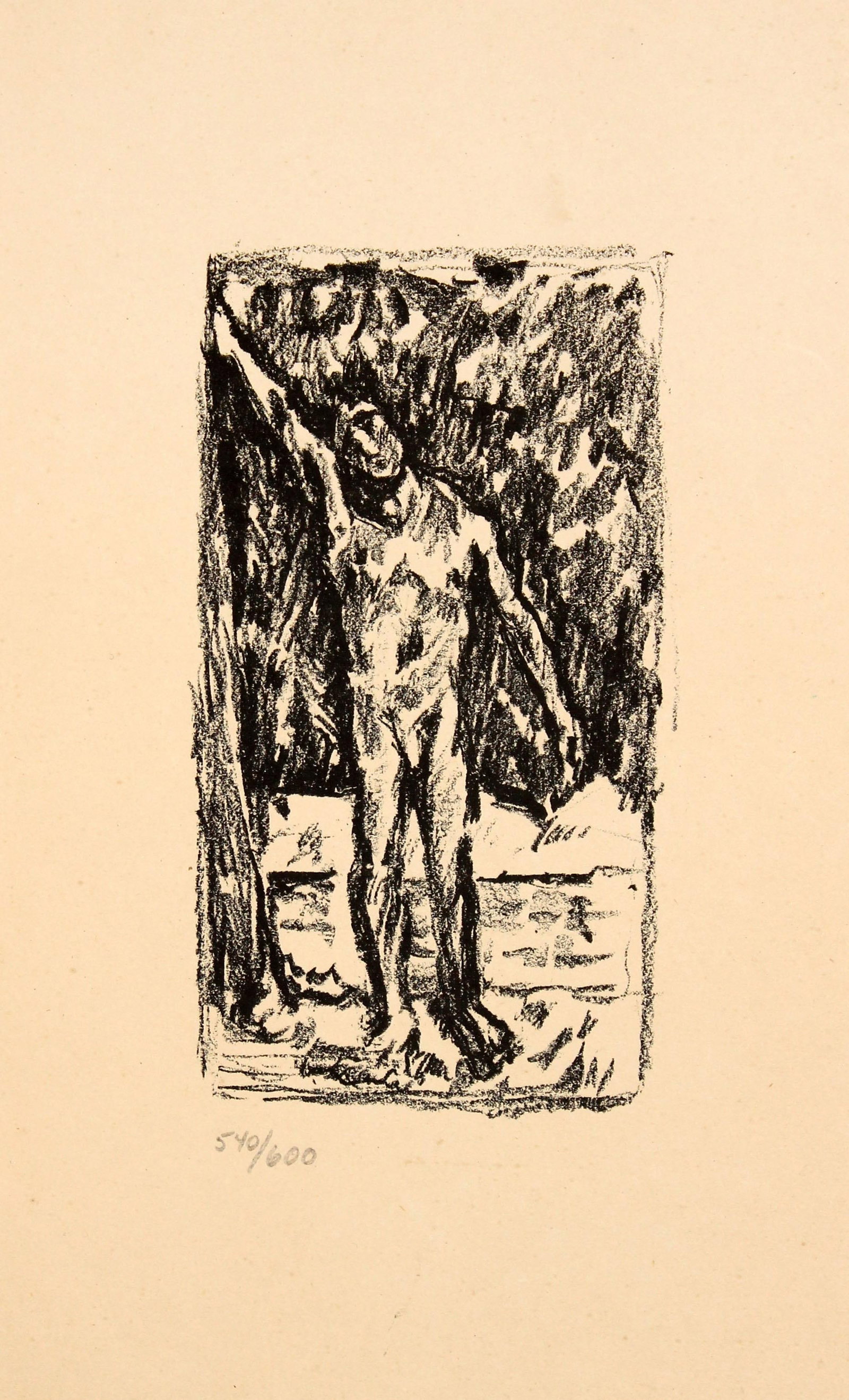 Pierre Bonnard - Bather: Homage to Cezanne: Artist: Pierre Bonnard Title: Bather: Homage to Cezanne Year: 1914 Dimensions: 5.8in. by 3in. Edition: 540 from the limited edition of 600 Medium: Original lithograph on paper Condition: Mint Comes