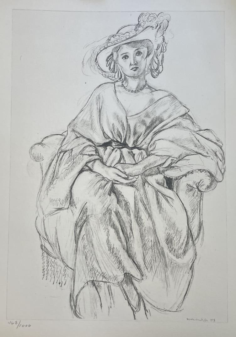 Henri Matisse (After) - Planche I: Artist: Henri Matisse (After) Title: Planche I Year: 1920 Dimensions: 11in. by 8.5in. Edition: From the rare limited edition of 1000 Publisher: Victor Jacquemin; Paris Suite: Cinquante Dessins