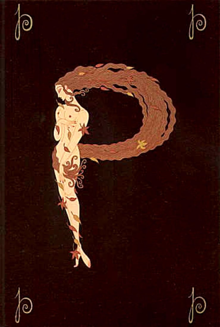 Erte - The Letter P: Artist: Erte Title: The Letter P Year: 1976 Dimensions: 25.5in. by 18.75in. Edition: From the rare limited edition Publisher: Atelier Gourdon Atelier Arcay Pari