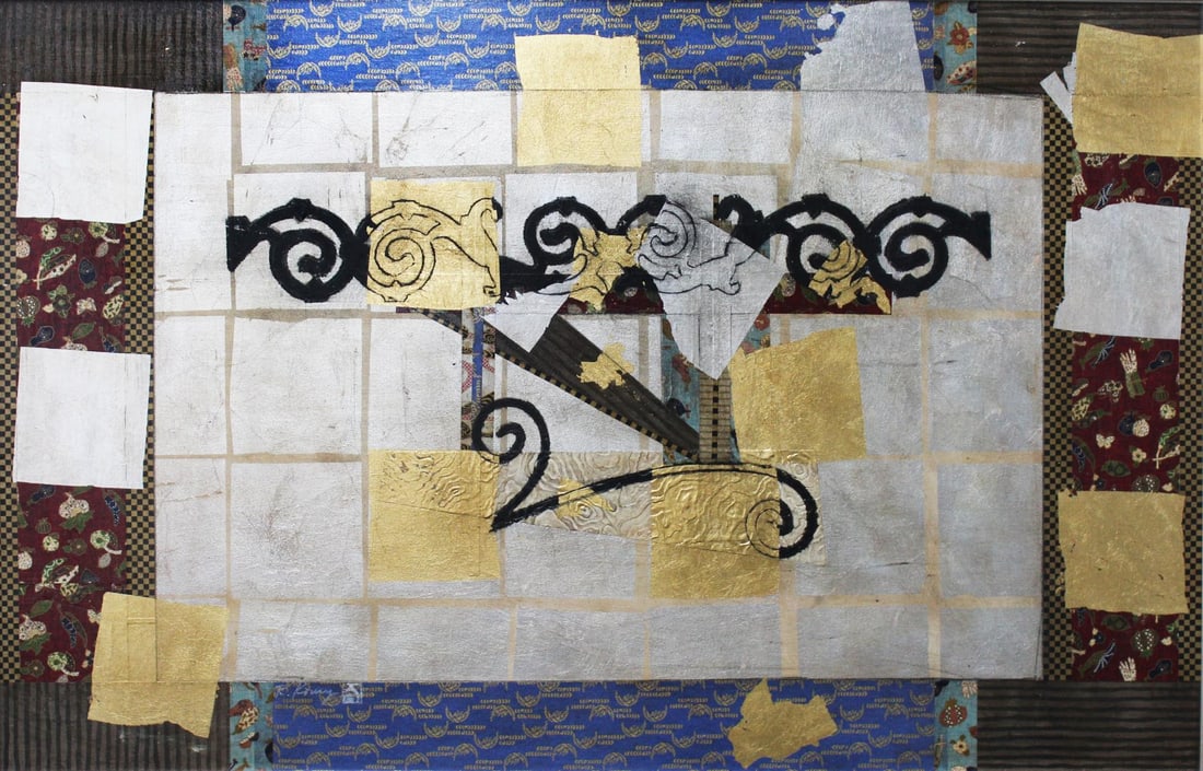 Rebecca Koury - Untitled: Artist: Rebecca Koury Title: Untitled Dimensions: 32in. by 57in. Edition: Rare one of a kind artwork Medium: Mixed media on Canvas Signature Details: Signed at bottom Comes with Letter of