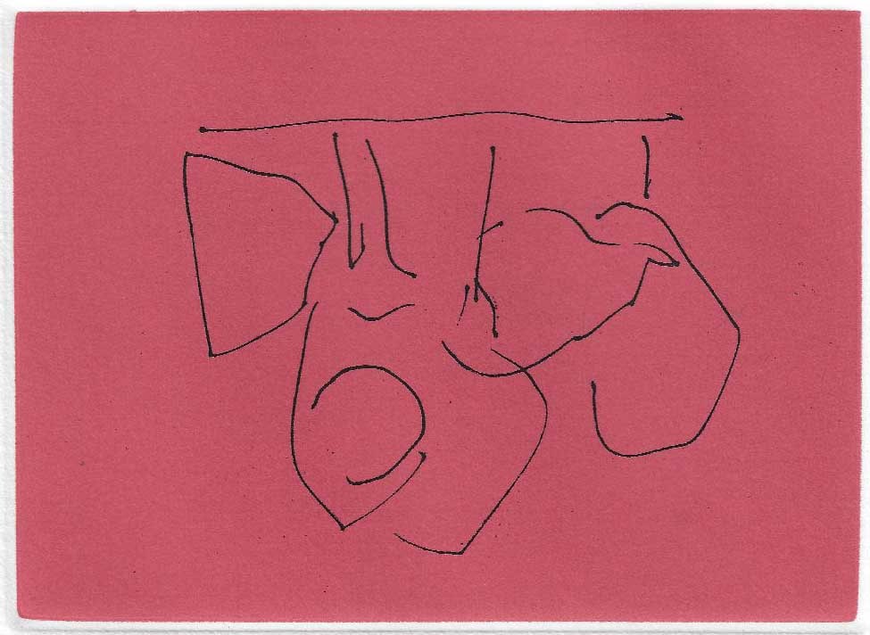 Robert Motherwell - Episode VI: Artist: Robert Motherwell Title: Episode VI Year: 1988 Dimensions: 4 1/4 x 6 in. Edition: IV from the limited Printer's Proof edition of V, aside from the edition of 40 Publisher: Arion Press, San
