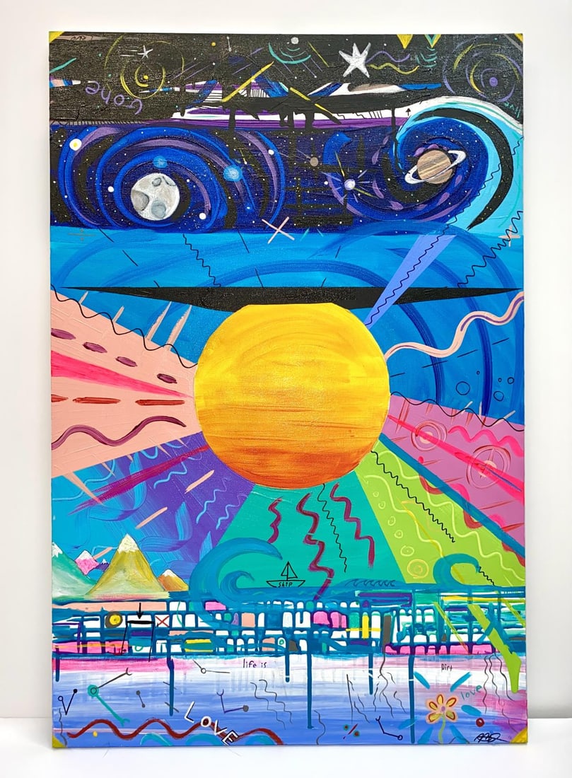 Matthew Steinberg - Void: Artist: Matthew Steinberg Title: Void Dimensions: 24in. by 36in. Edition: One-of-a-kind original painting Medium: Hand painted acrylic with gloss on canvas Condition: Excellent Signature Details: