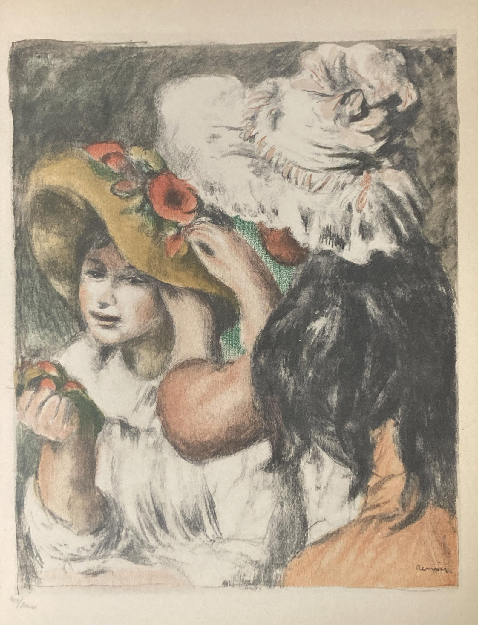 Pierre-Auguste Renoir (After) - Le Chapeau Epingle 3: Artist: Pierre-Auguste Renoir (After) Title: Le Chapeau Epingle 3 Dimensions: 13in. by 10in. Edition: From the rare limited edition of 3000 Publisher: Editions Du Livre Suite: Les Lithographies