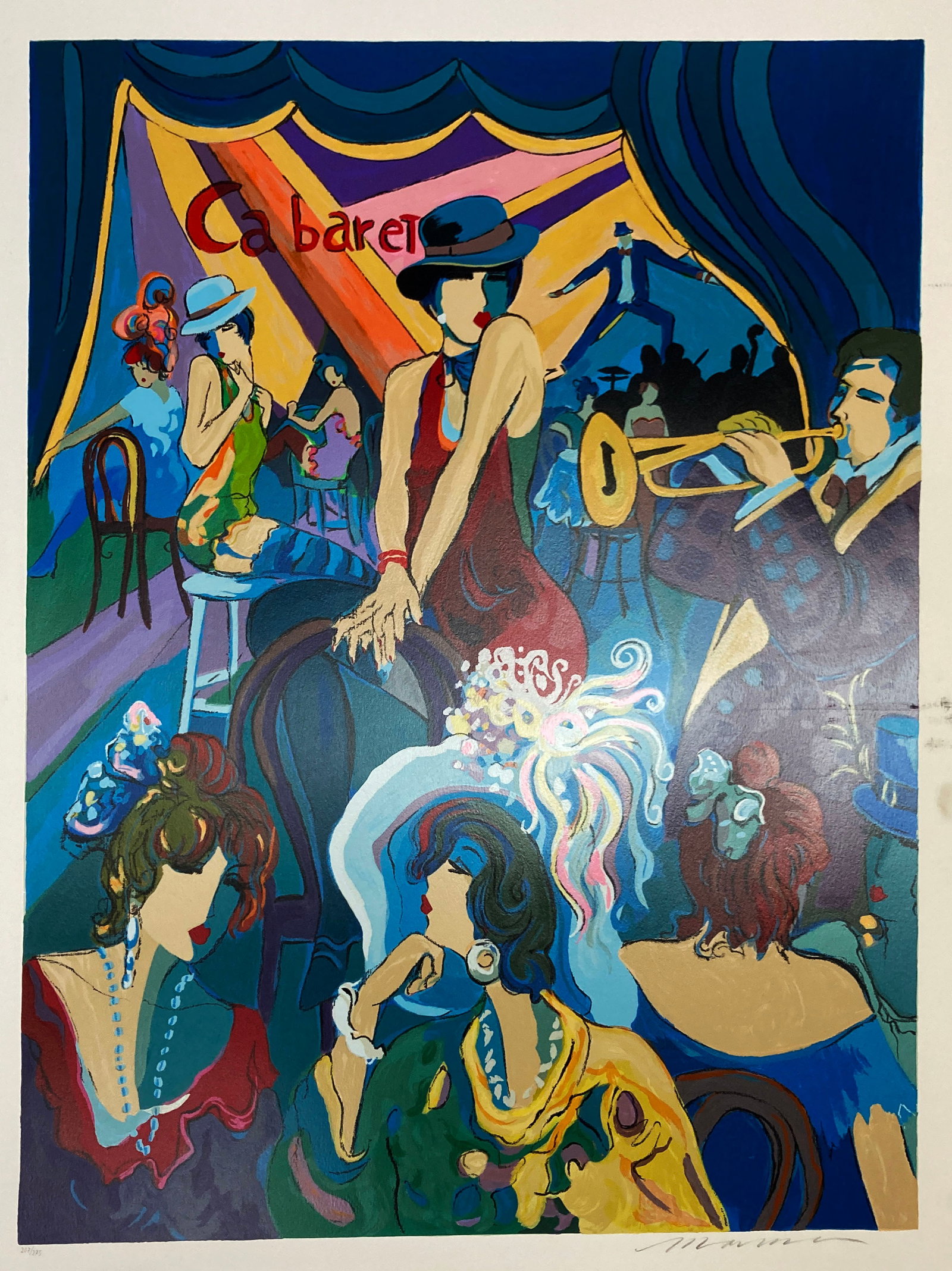 Isaac Maimon - Cabernet: Artist: Isaac Maimon Title: Cabernet Dimensions: 43.5in. by 30in. Edition: From the rare limited edition Medium: Serigraph on paper Condition: Excellent Signature Details: Hand signed numbered by the