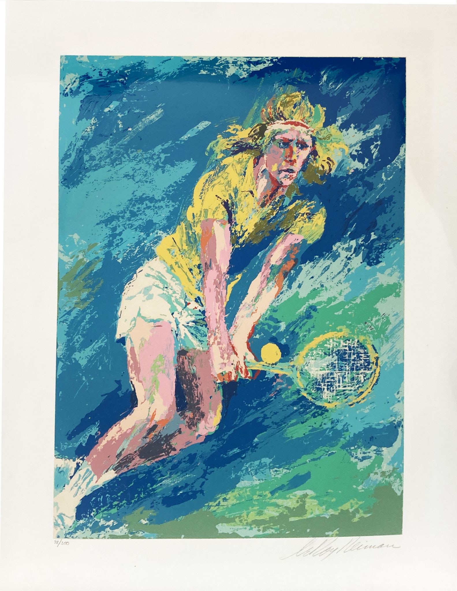 LeRoy Neiman - Bjorn Borg: Artist: LeRoy Neiman Title: Bjorn Borg Year: 2002 Dimensions: 23 3/4 x 17 1/4 in. Edition: From the limited edition of 300 Medium: Serigraph on paper Condition: Excellent Signature Details: Hand