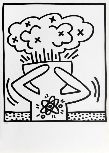 Keith Haring - Mind Blown (from Lucio Amelio Suite): Artist: Keith Haring Title: Mind Blown (from Lucio Amelio Suite) Year: 1983 Dimensions: 18.5in. by 13in. Edition: From the rare limited edition of 300 Publisher: Galerie Lucio Amelio Naples Suite: