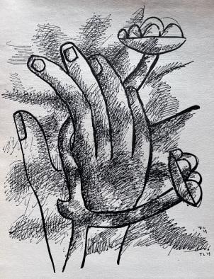 Fernand Leger - Main 1939: Artist: Fernand Leger Title: Main 1939 Year: 1949 Dimensions: 9 1/2in. by 7 1/2in. Edition: From the Rare Limited Edition of 40 Publisher: Trois Collines Suite: Le Nouvel Espace Medium: Offset