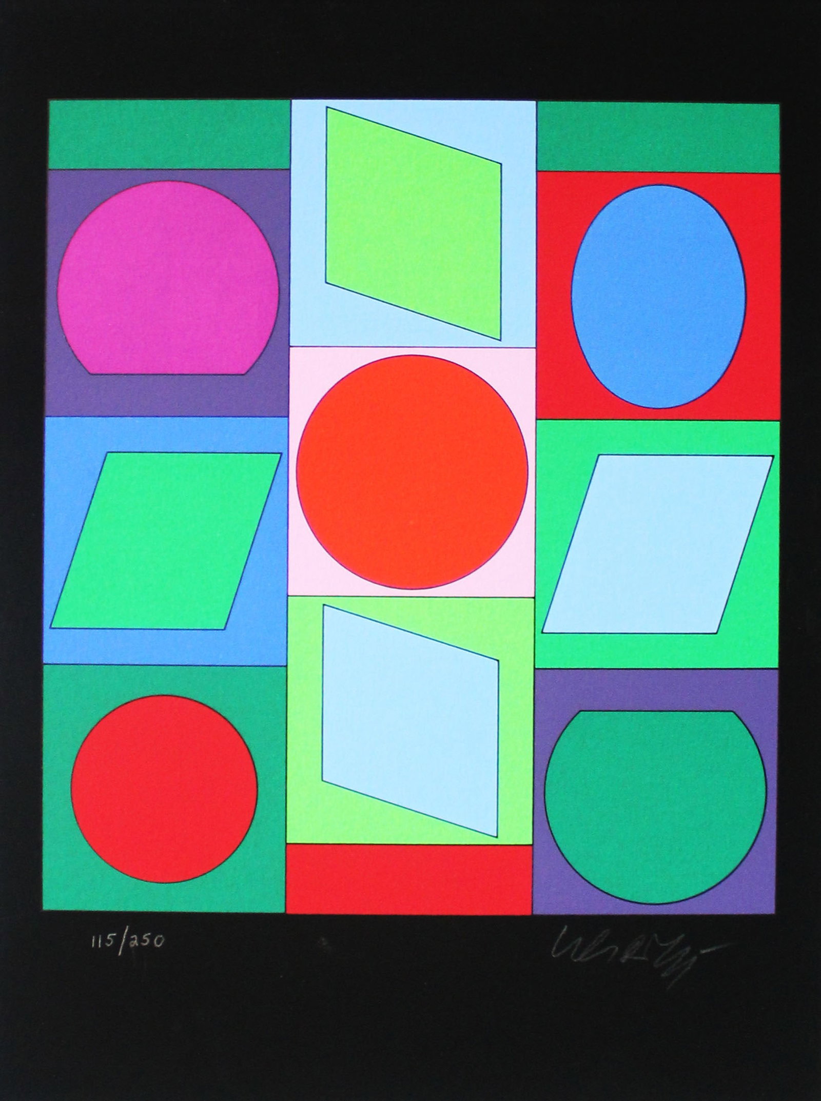 Victor Vasarely - Microcosmos (Green): Artist: Victor Vasarely Title: Microcosmos (Green) Year: 1979 Dimensions: 13 x 10 in. Edition: From the Rare Limited Edition of 250 Publisher: Investors Graphics Corp. Suite: Microcosmos Medium: