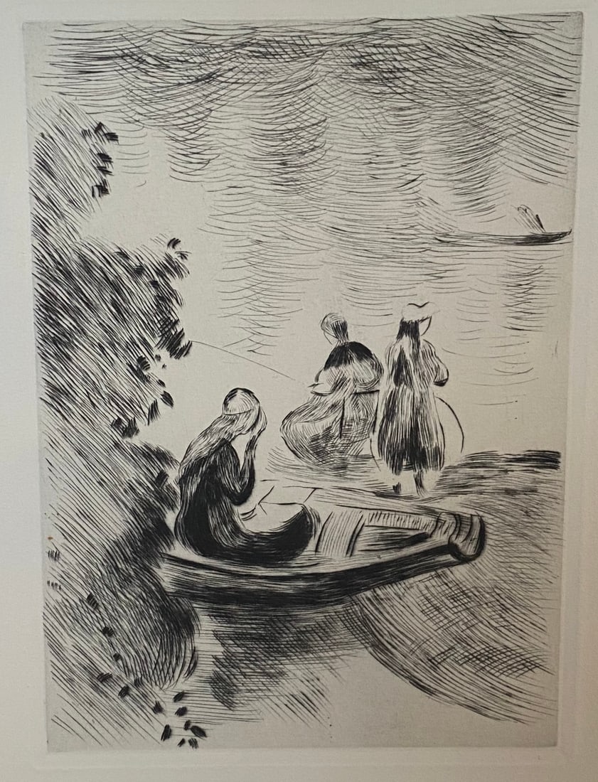 Berthe Morisot - Untitled (At the Beach): Artist: Berthe Morisot Title: Untitled (At the Beach) Year: 1931 Dimensions: 8 3/4 x 11 3/8 in. Edition: LXXVIII from the rare limited edition of CI Publisher: Theodore Duret, Editeur: Paris Suite: