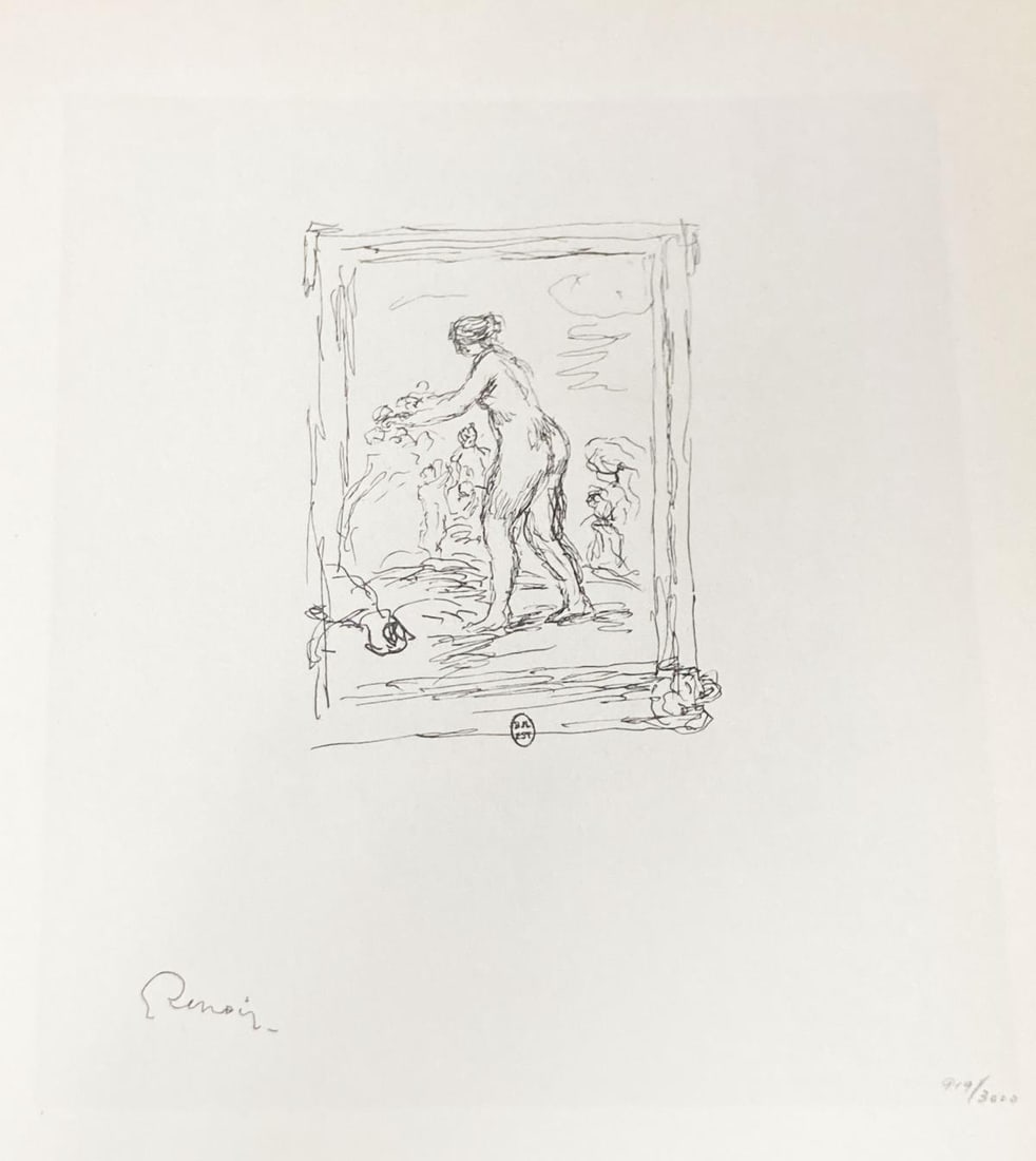 Pierre-Auguste Renoir (After) - Femme Au Cep de Vigne 3: Artist: Pierre-Auguste Renoir (After) Title: Femme Au Cep de Vigne 3 Dimensions: 13in. by 10in. Edition: From the rare limited edition of 3000 Publisher: Editions Du Livre