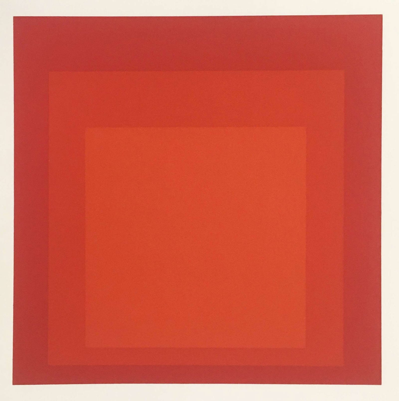 Josef Albers - Homage to the Square (Sentinel) 1967: Artist: Josef Albers Title: Homage to the Square (Sentinel) 1967 Year: 1968 Dimensions: 8 1/2 x 11 in. Edition: From the Rare Limited Edition Publisher: Sidney Janis New York Suite: New Paintings by