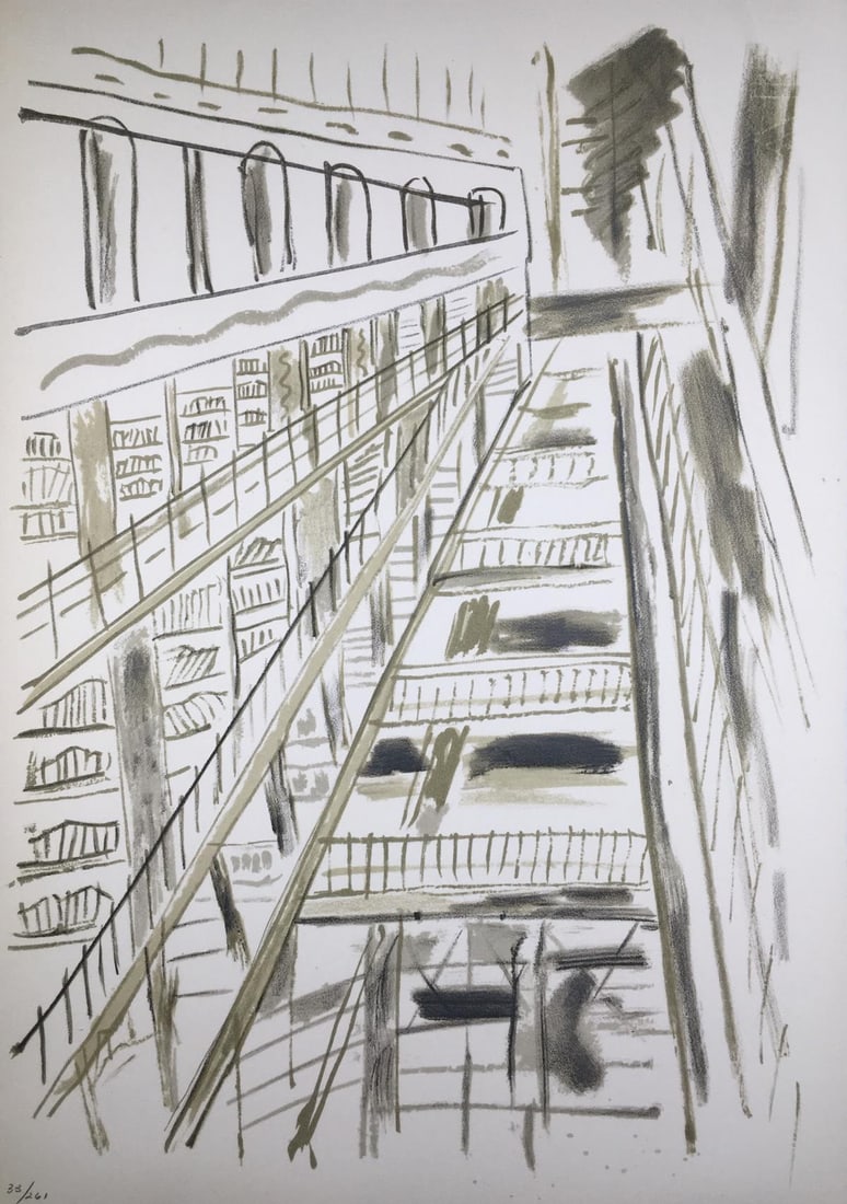 Fernand Leger - Les Grands Magasins (The Department Store): Artist: Fernand Leger Title: Les Grands Magasins (The Department Store) Year: 1960 Dimensions: 10 1/2in. by 15in. Edition: Limited Edition of 250 (numbered 12 to 261) Publisher: Francais Reunis Paris