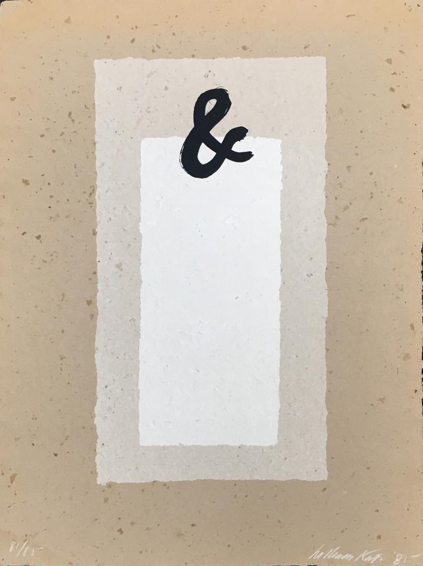William P Katz - Ampersand: Artist: William P Katz Title: Ampersand Year: 1985 Dimensions: 29in. by 22in. Edition: Numbered from the Rare Limited Edition of 85 Publisher: Arnie Zane and Company Suite: 5 Artists in Support of