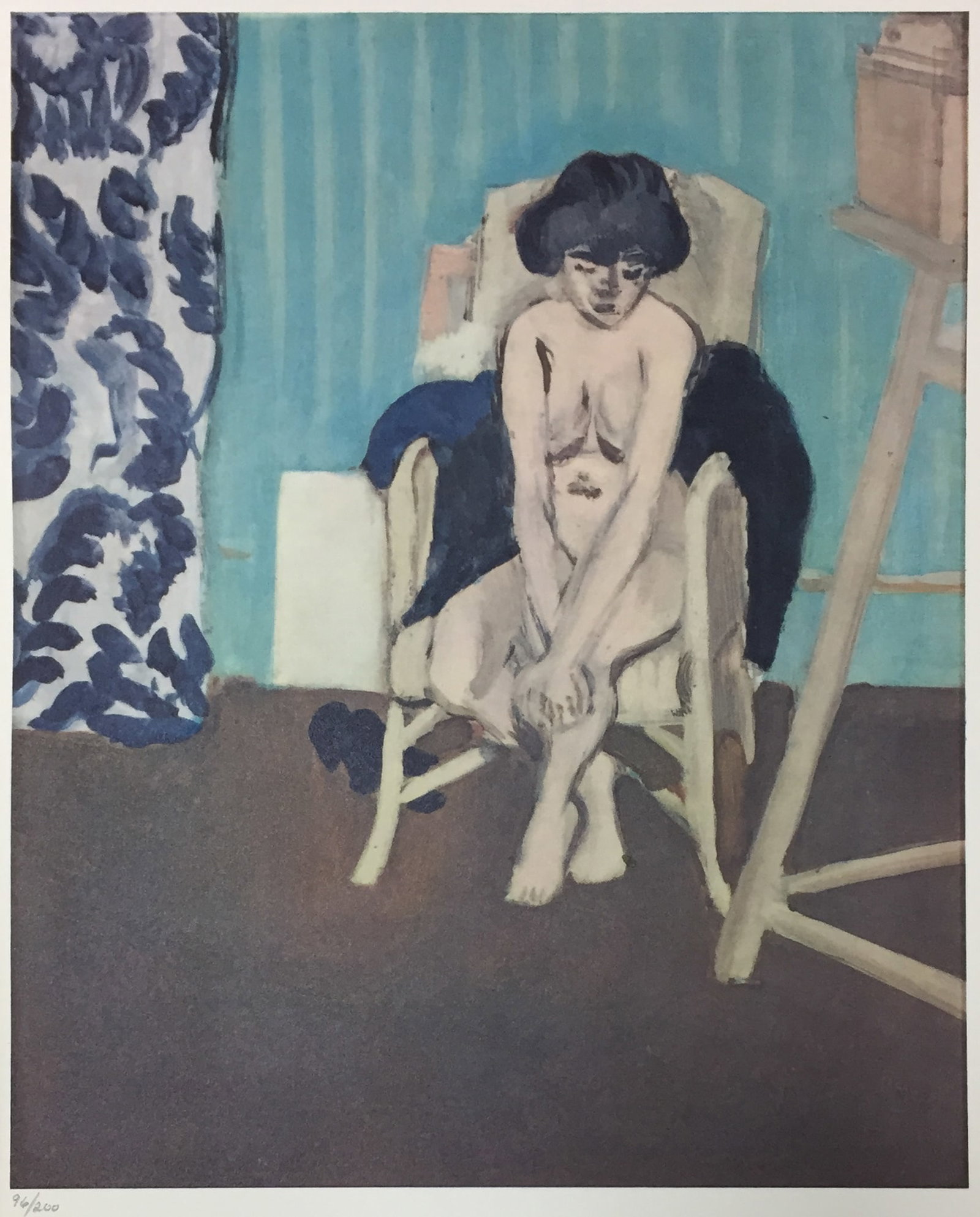 Henri Matisse - Study in Blue Room: Artist: Henri Matisse Title: Study in Blue Room Year: 1958 Dimensions: 15 3/4 x 11 3/4 in. Edition: From the Rare Limited Edition of 200 Publisher: New York Graphic Society, New York Medium: Original