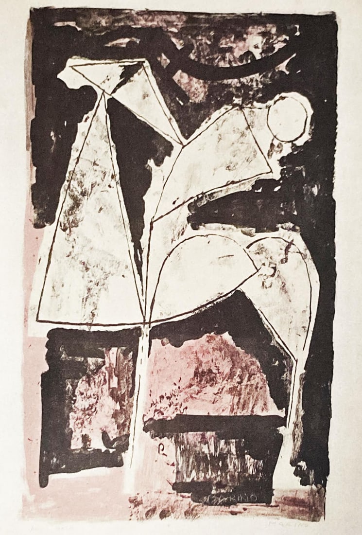 Marino Marini - Untitled: Artist: Marino Marini Title: Untitled Year: 1974 Dimensions: 9.5in. by 11.5in. Weight: 0 Edition: From the rare limited edtion Medium: Original lithograph in colors on paper Condition: Excellent