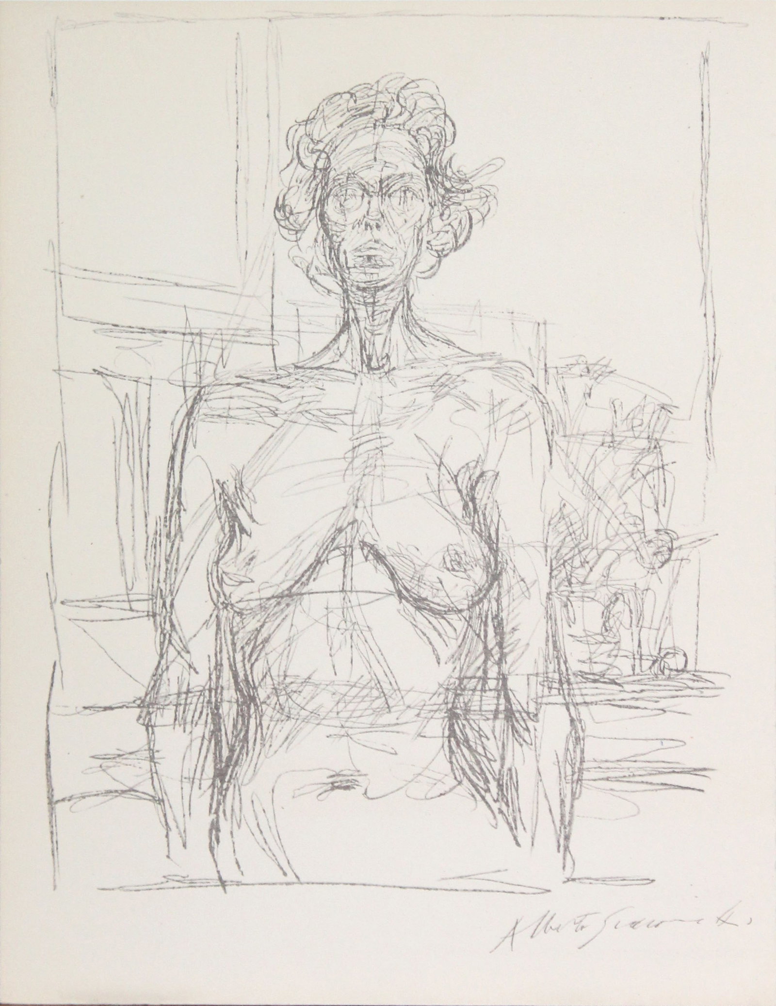 Alberto Giacometti - Standing Nude 1966: Artist: Alberto Giacometti Title: Standing Nude 1966 Year: 1966 Dimensions: 10 x 7 1/2 in. Edition: From the rare limited edition of 1500 Publisher: Maeght, Paris, and Redfern Gallery, London Medium:
