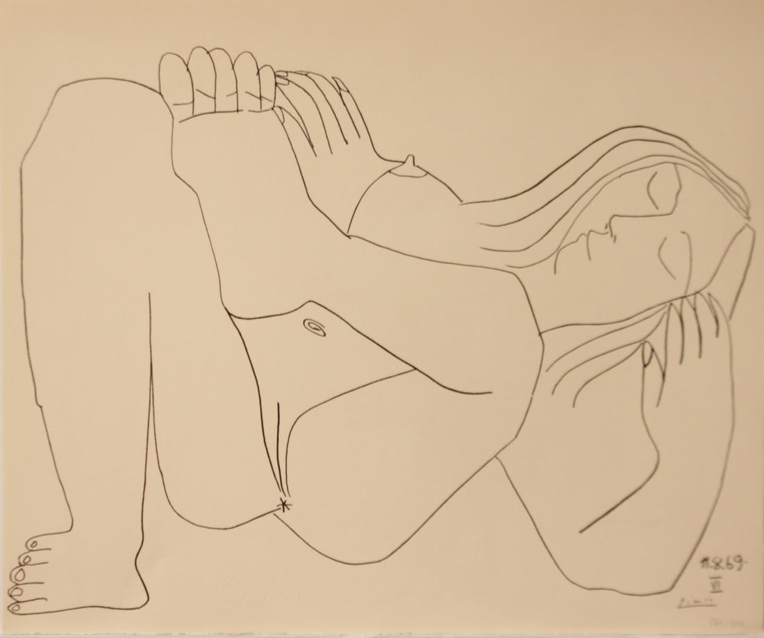 Pablo Picasso - 11 8 69 IV: Artist: Pablo Picasso Title: 11 8 69 IV Year: 1969 Dimensions: 16in. by 20in. Edition: From the Rare Limited Edition of 300 Publisher: Le Vent d Arles <