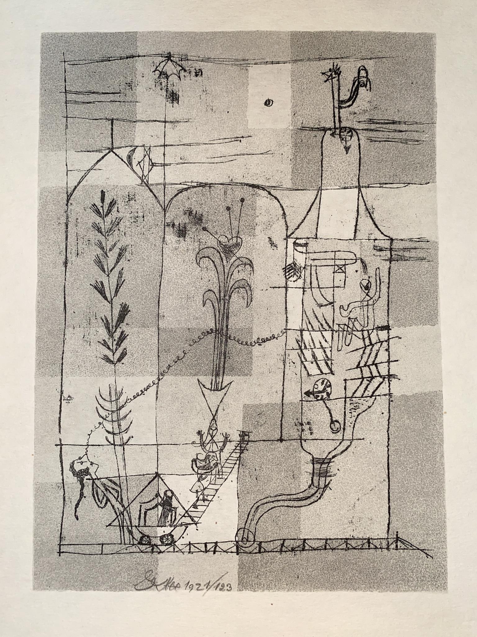 Paul Klee - In the Spirit of Hoffmann (After): Artist: Paul Klee Title: In the Spirit of Hoffmann Year: 1947 Dimensions: 9in. by 12in. Edition: from the rare limited edition of 2000 Publisher: The Museum Of