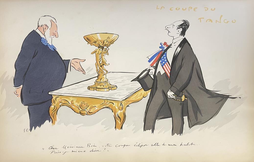 Sem (Georges Goursat) - Plate 19 From Tangoville: Artist: Sem (Georges Goursat) Title: Plate 19 From Tangoville Year: 1913 Dimensions: 12 3/4in. by 18in. Edition: From the rare limited edition Publisher: Fourbo