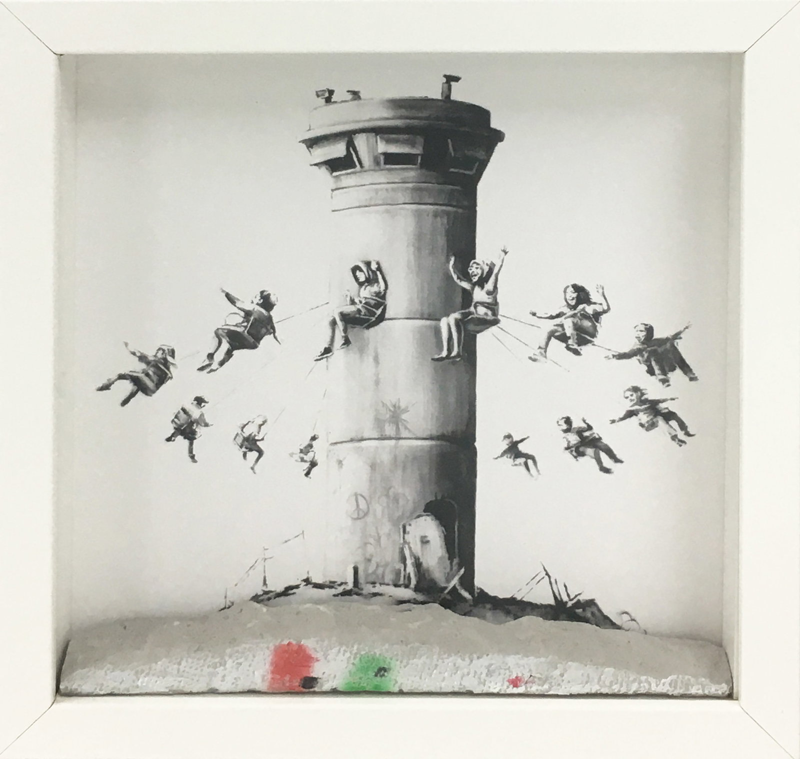 Banksy - Walled Off Hotel Box Set: Artist: Banksy Title: Walled Off Hotel Box Set Year: 2018 Dimensions: 9 4/5in. by 9 4/5in. Edition: From the Rare Limited Edition Medium: Lithograph in Colors on Paper with Concrete from the