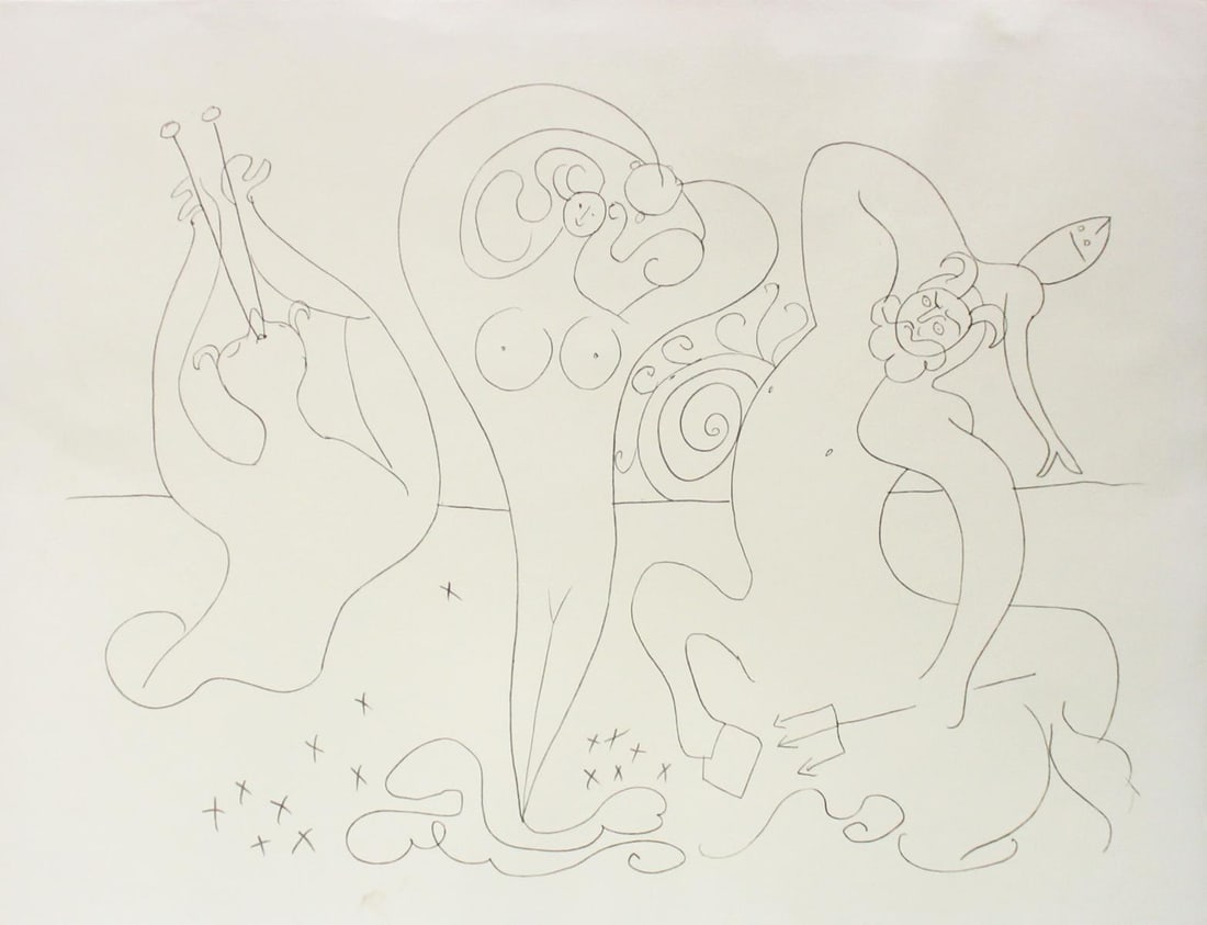 Pablo Picasso - Mes dessins d'Antibes: Artist: Pablo Picasso Title: Untitled from "Mes dessins d'Antibes" Year: 1946 Dimensions: 20in. x 26in. Edition: Numbered From the Rare Limited Deluxe French Edition of 200 Publisher: Au Pont des Arts